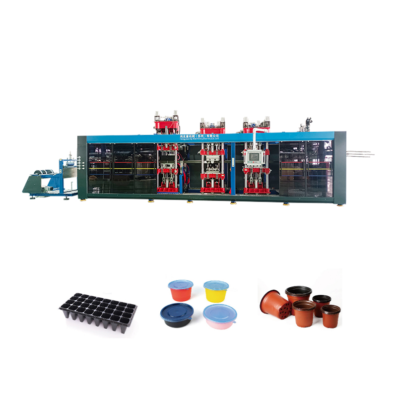 HYX-7161 فشار کاملاً خودکار مثبت و منفی 4 ایستگاه دستگاه ترموفرمینگ